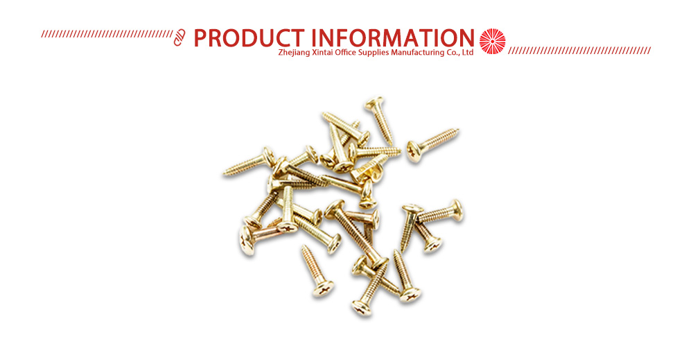 Gold Plated Metal Paper Brads X