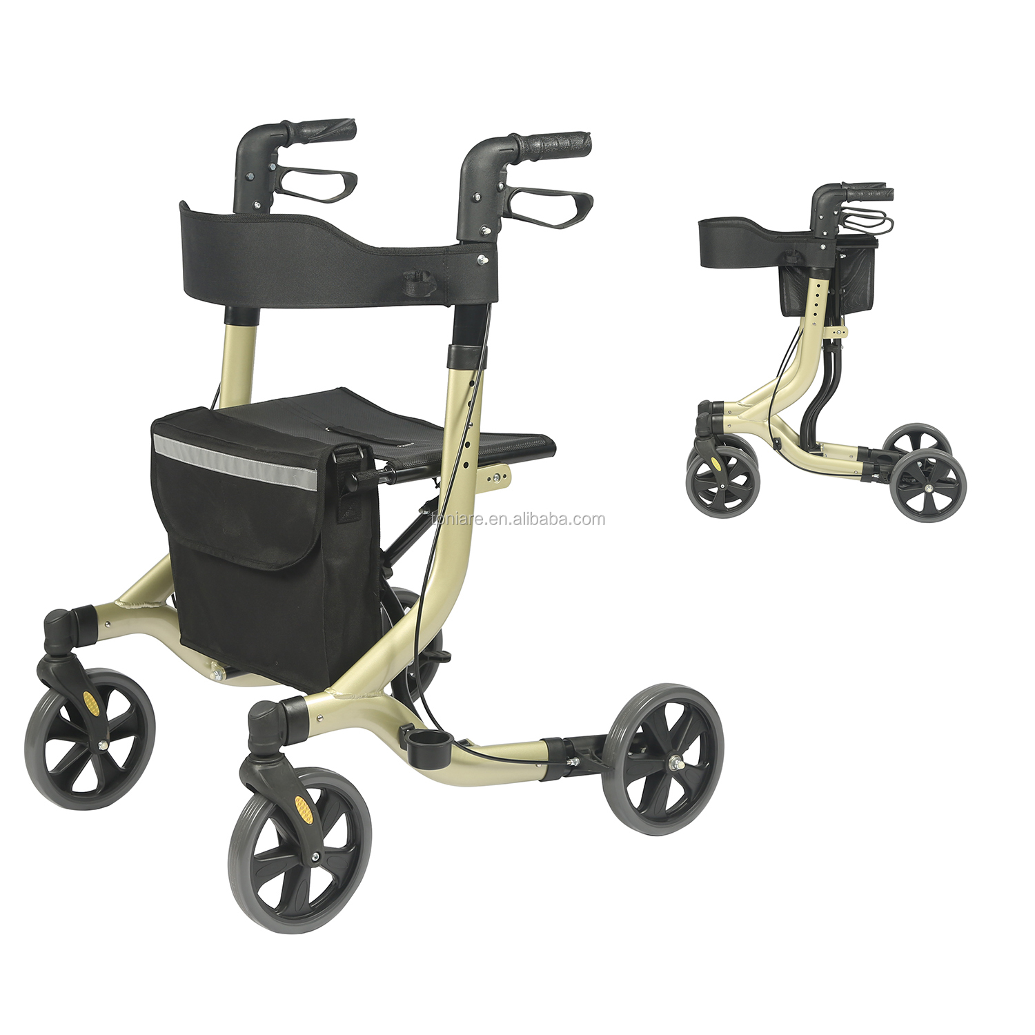 Vuxen Rollator Lightweight Aluminium Rollator Walker kan spara fraktfrakt TRA18