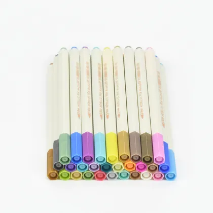 Set of 30 Metallic Calligraphy Brush Marker Pens for DIY Projects