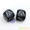 Custom & Unique {Standard Medium 16mm} 6 Sided [D6] Round Cube Shape Playing & Game Dice w/ LOGO Engraved