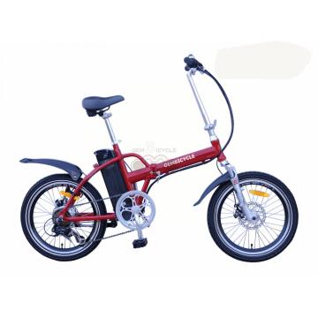 EBIKE COMPANY WHOLESALE 20 Inch Red Full Alloy Suspension Folding E Bike With High Quality