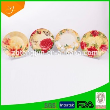Ceramic Plate With Flower Design ,Porcelain Dinnerware Sets,Ceramic Dinnerware Set