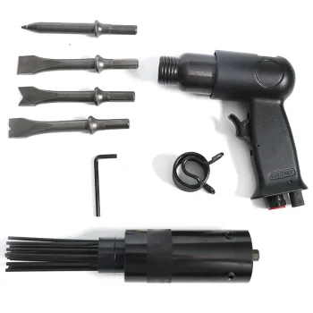 Professional Pneumatic Needle Scaler with 19 Needles & Air Hammer: Precision Cleaning Tool for Various Surfaces