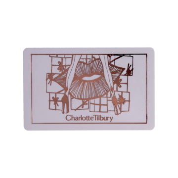 Plastic loyalty card with highlighted logo made
