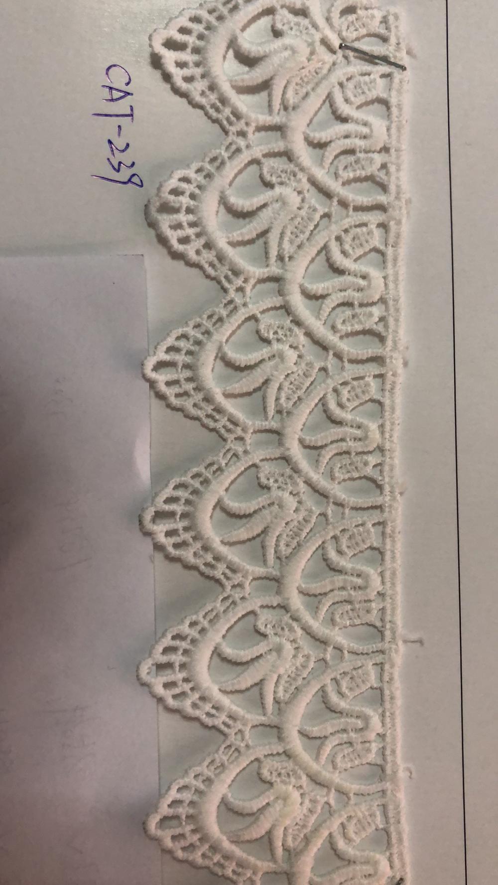 Three waves trims polyester embroider Fabric