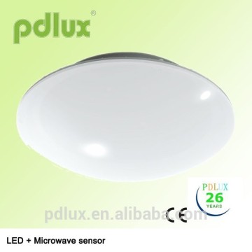 PDLUX LED Microwave Sensor Ceiling Light with IP44 Rating with emergency