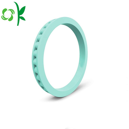 Anneaux de silicone personnalisés bague de fiançailles bague perle échelle