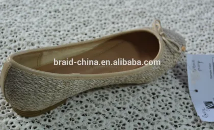 women hemp braid fabric upper shoes simple design comfortalbe shoes