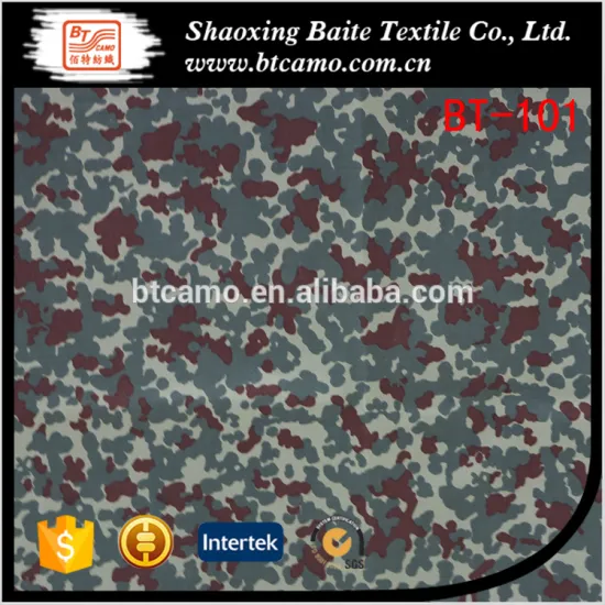 Custom cotton Canvas military camouflage printing fabric for winter uniforms BT-101