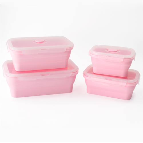 Collapsible microwave silicone bento lunch box
