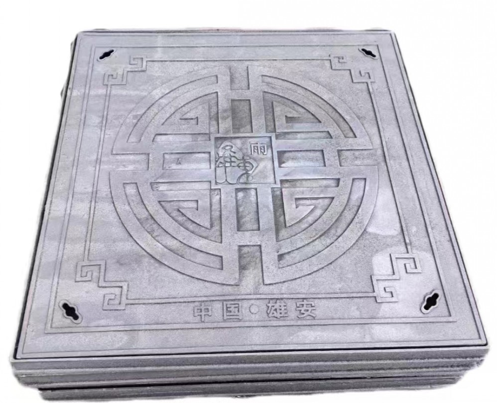 Custom square ductile cast iron rain manhole cover