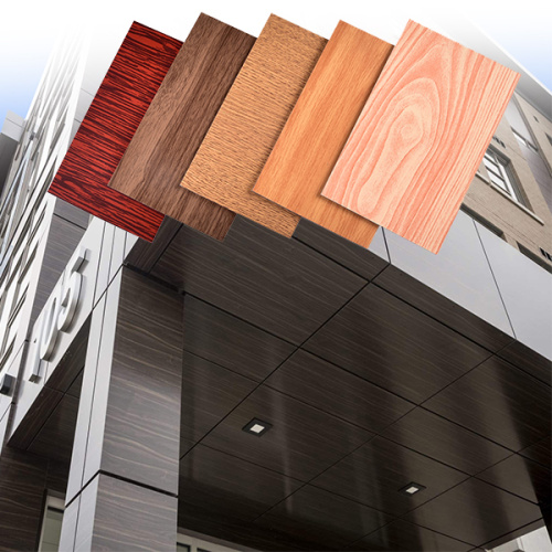 Textura de madeira personalizada ACP para paredes externas interiores