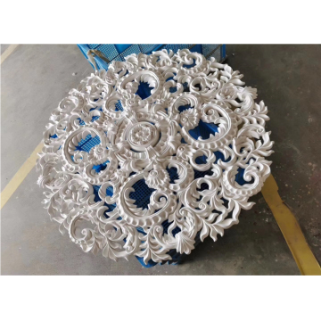 White Pu Hollow Round Round Cornice Medallion Medallion Moulding