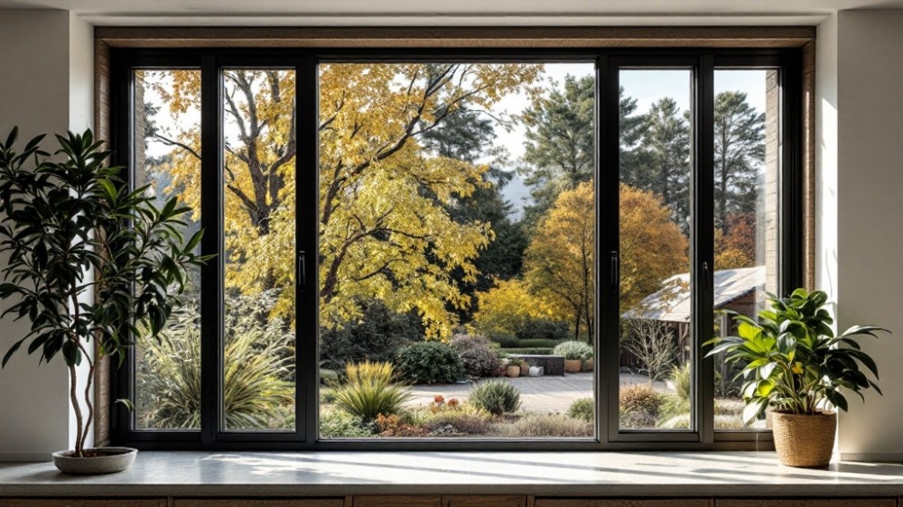 aluminum windows in comfortable home