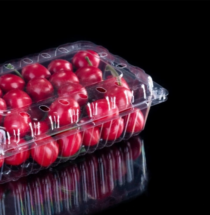 RPET plastic packaging box for tomato packaging