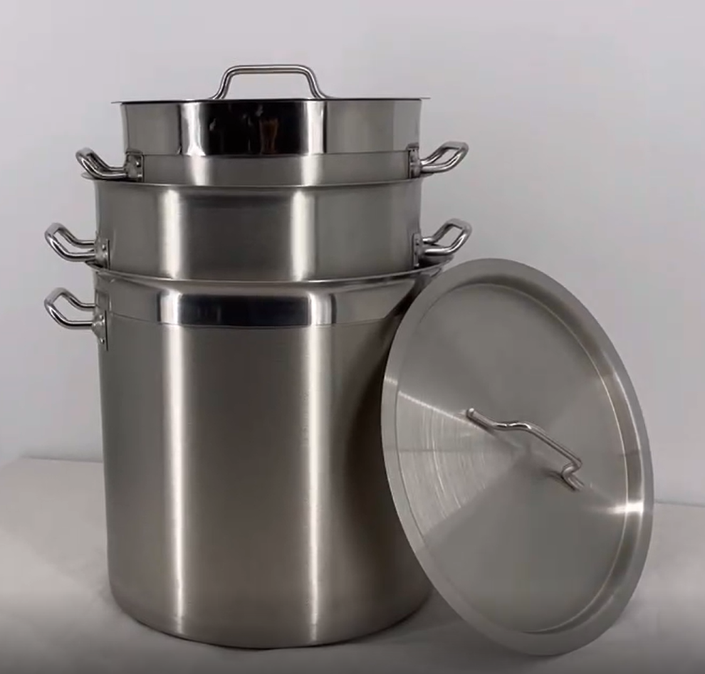 Pot de bouillon en acier inoxydable pour cuisinière à induction