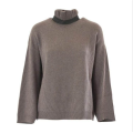 Damen brauner Rollkragenpullover -Pullover