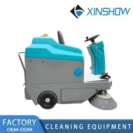Road driven sweeping machine
