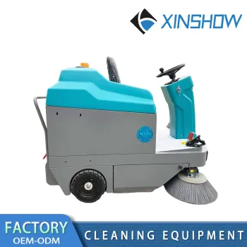 Road driven sweeping machine