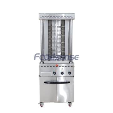 2/3/4 Burner Commercial Gas Rotating Shawarma Grill - Shawarma Kebab Machine