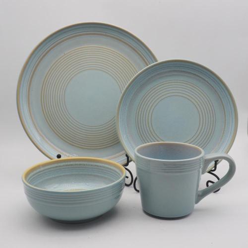 Beliebteste reaktive Glasur -Keramik -Steinzeug -Geschirr Set