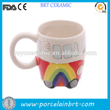 Rabinbow ceramic camper van mug for promotion easter gift