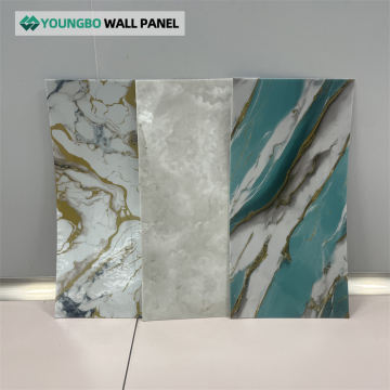 Waterproof Vinyl Stone Marble Tile Stickers with Wooden Design for Home Walls