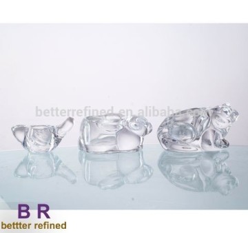 Clear Glass Easter Bunny Tealight canlde holder