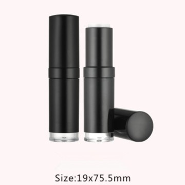 Black Aluminum Round lipstick Case Container Tube