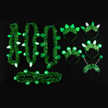 St. Patrick's Day LED Glowing Headband Necklace Bulb
