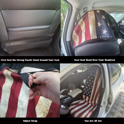 American Flag Car Seat Covers & Interior Accessories