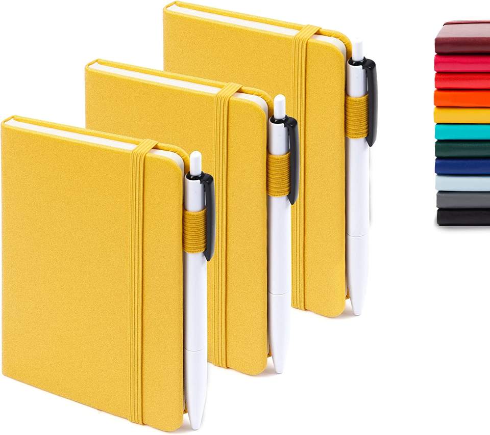 Notebook à prova d'água fofo personalizado com suporte de caneta com caneta