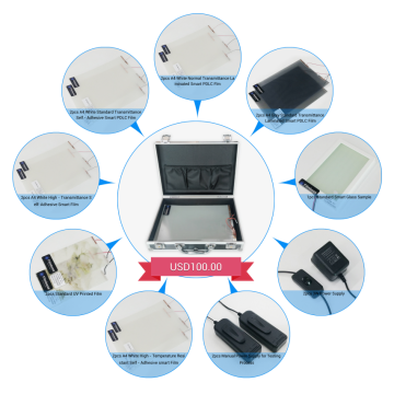필름베이스 VIP 샘플 키트 프라이버시 PDLC 필름 PDLC 스마트 필름 전기 스마트 유리 스마트 PDLC 필름 VIP 샘플 키트