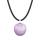 3D Lepidolite Apple Pendant Necklace for Women Girls