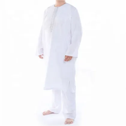 High Neck Jubba White Arabia