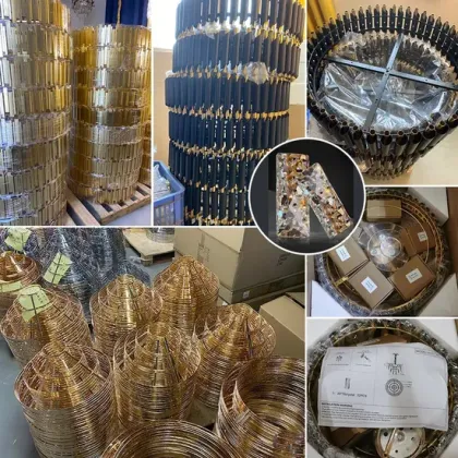 Modern Nordic Gold Lustre Crystal Chandelier Lights