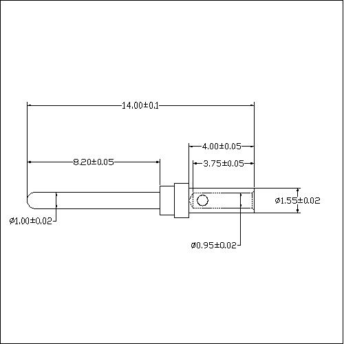 HDCT02-MX D-SUB 1.0 Crimp Terminal Male Connector Machine PIN Series