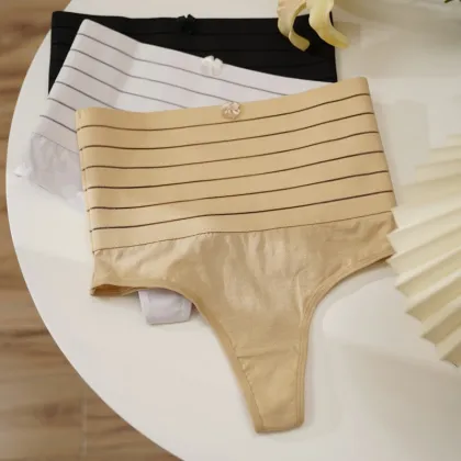 Plus Size Thong Tummy Control Slimming High Waist Shaper Panties S-3XL