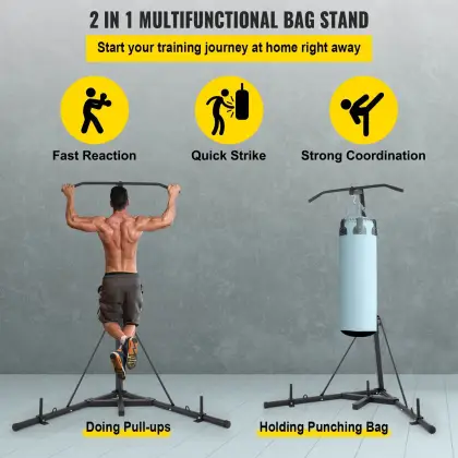 Professional Boxing Training Equipment: Steel Frame Punching Bag, Speedball, and Platform Box Stand for Workouts