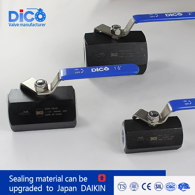 CE ISO TS 2000wog Hexagonal Carbon Steel NPT 1 PC Válvula de bola flotante industrial