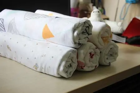 100% Cotton Muslin Swaddle Blanket 47x47" After Washed for baby