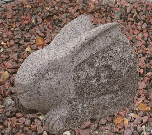garden rabbit stone statue