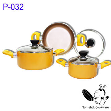 stamped aluminum 4pcs nonstick casserole set