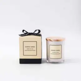 Multifunctional rice white can scented candle with cover