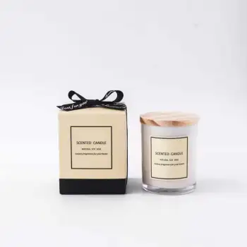 Multifunctional rice white can scented candle with cover