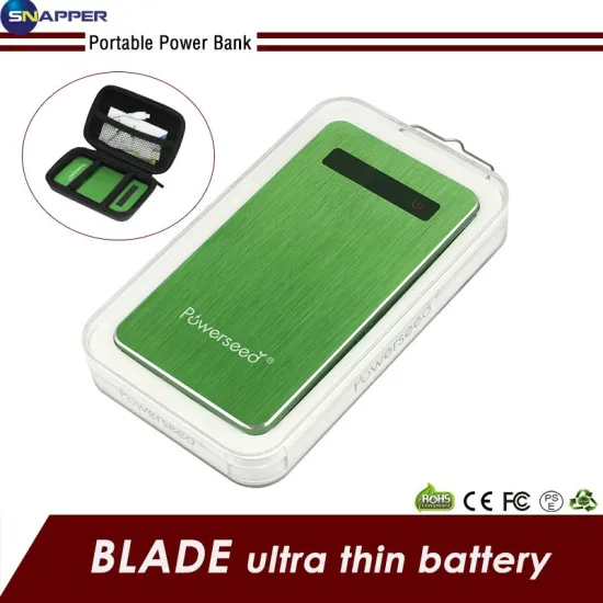 Dual usb aluminum power bank with lcd display