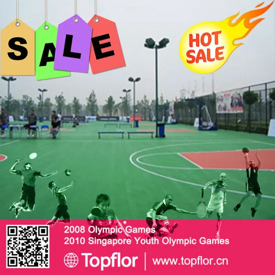 Recyclable synthetic temporary sports flooring