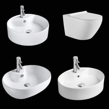 CE Certified Bather Set: τοίχο κρεμασμένη τουαλέτα και κεραμικό washbasin για ρωσική αγορά
