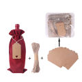 Custom Jute Linen Drawstrings Wine Bottle Gift Bags