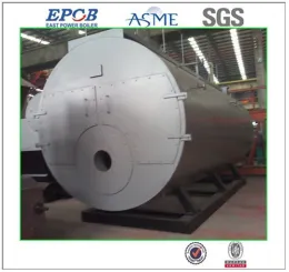 high efficiency burning biogas water boiler